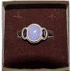 Image 1 : STERLING SILVER .925 GARNET/PURPLE JADE RING SIZE