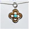 Image 1 : STERLING SILVER .925 TURQUOISE PENDANT