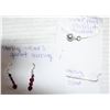 Image 1 : STERLING SILVER .925 CHARMS/GARNET EARRINGS