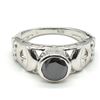 Image 3 : SILVER CERTIFIED BLACK MOISSANITE ( ROUND 7.5 MM)