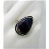 Image 1 : 14)  DARK PURPLE/BLUE SODALITE QUARTZ RING SET IN