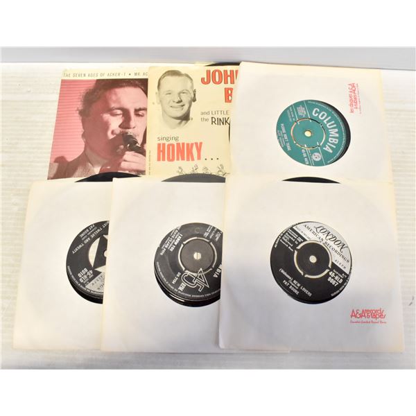 JOHNNY BOWER, PAT BOONE 45'S RECORDS