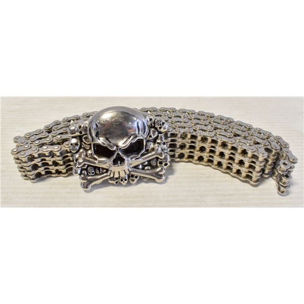 HEAVY METAL SKULL CHAIN MENS BELT