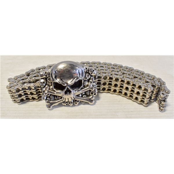 HEAVY METAL SKULL CHAIN MENS BELT