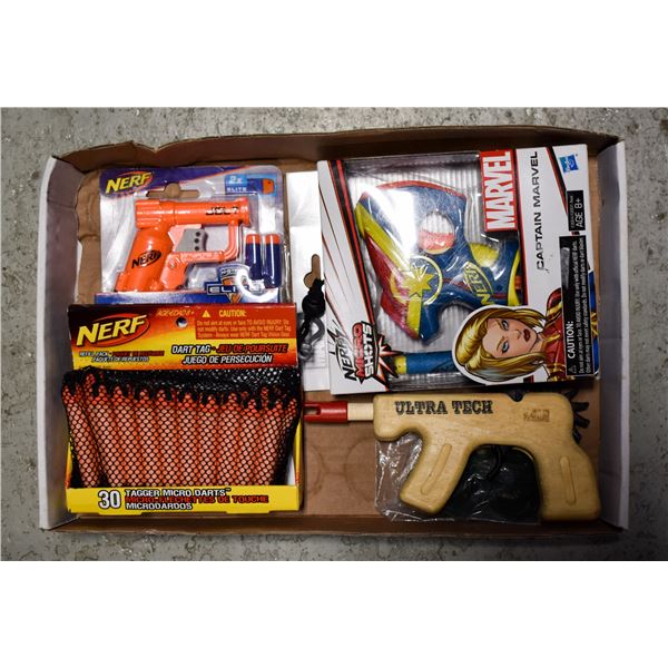 NERF GUNS NEW IN PACKS & ELASTIC GUN