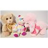 Image 1 : SET OF 3 NEW PLUSH ANIMALS (2 BEARS AND A POODLE)