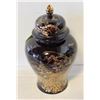 Image 1 : LARGE CLOISONNE BIRD JAR BLACK