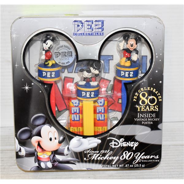 SEALED 3 MICKEY PEZ 80TH ANNIVERSARY LIMITED EDITI