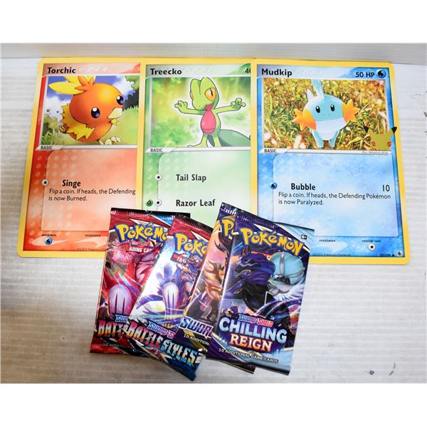 x4 POKEMON BOOSTER PACKS NEW SEALED, JUMBO CARDS