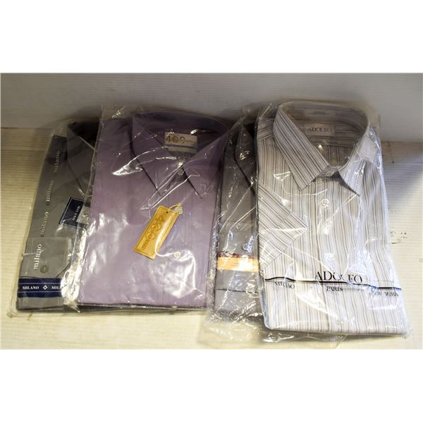 4 MENS NEW DRESS SHIRT SIZE LARGE