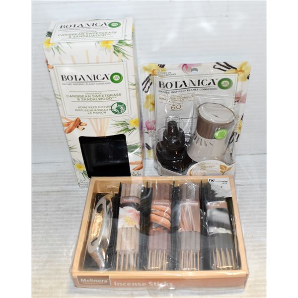 BOTANICA FRAGRANCE DIFFUSER WITH OIL AND INCENSE