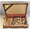 Image 1 : WOOD JEWELLERY BOX WITH 50+ SETS OF EARRINGS