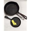 Image 1 : LOT OF 2 CAST IRON FRY PANS