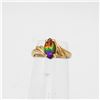 Image 1 : 14K YELLOW GOLD AMMOLITE RING SIZE 5