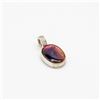 Image 1 : 18K WHITE GOLD DIAMOND SET AMMOLITE PENDANT