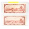 Image 2 : 2 X 1954 CANADIAN $2 BILLS