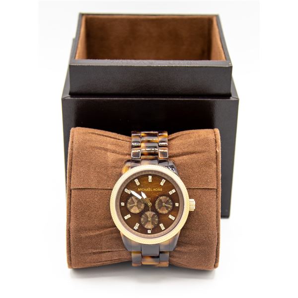 MICHAEL KORS BROWN - TONE MEN'S WATCH WITH