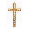 Image 2 : ANTIQUE PEARL INLAID CROSS STAMPED JERUSALEM