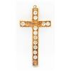 Image 2 : ANTIQUE PEARL INLAID CROSS STAMPED JERUSALEM