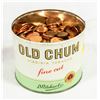 Image 1 : ESTATE OLD CHUM TOBACCO TIN FULL OF PENNIES