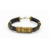 Image 1 : LEATHER AND BRASS DESIGN BRACELET