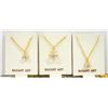 Image 1 : LOT OF 3 GOLD TONE NECKLACES WITH ASSORTED SIZE