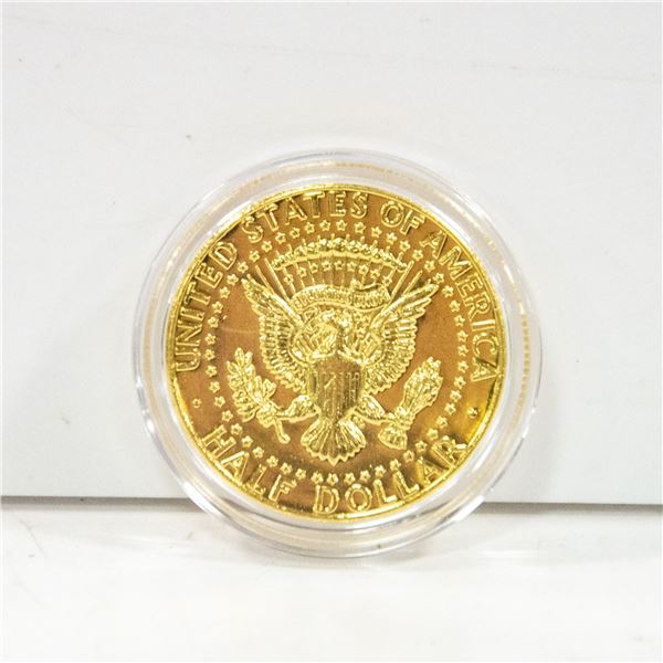 GOLD PLATED US 1985 HALF DOLLAR