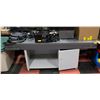Image 1 : LARGE STEEL GREY WORK COUNTER WITH CABINETS