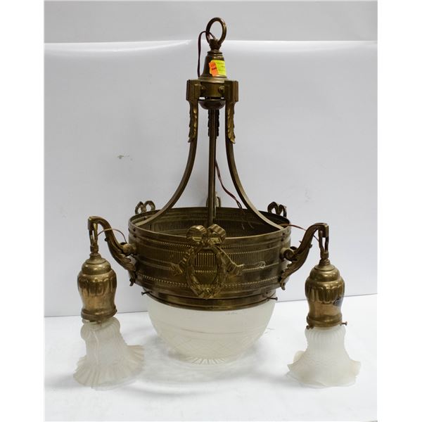 ANTIQUE BRASS CHANDELIER