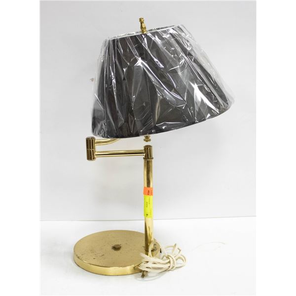 VINTAGE BRASS SWING ARM TABLE LAMP