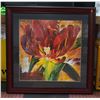 Image 1 : LARGE FRAMED FLORAL PICTURE