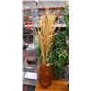 Image 1 : WOODEN VASE W/ 46" TALL WICKER/BRANCH DECOR