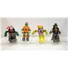 Image 1 : FOUR NINJA TURTLES ACTION FIGURES WITH FISH BOWLS