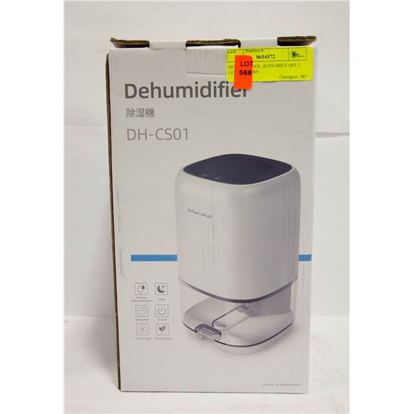 DEHUMIDIFIER FEATURES AUTO SHUT OFF, 7 LED COLOURS