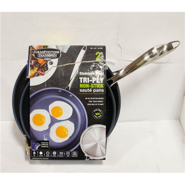 GRANITE STONE DIAMOND PRO FRYING PAN 2 PACK