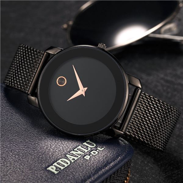 NEW BLACK DIAL BUSINESS CASUAL CLASSIC 44MM WATCH