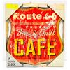 Image 1 : NEW 14" ROUTE 66 BAR & GRILL CAFE WALL CLOCK