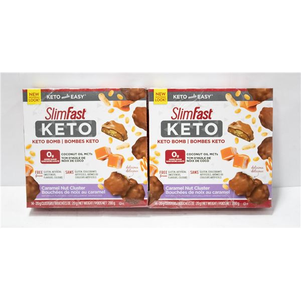 2PK SLIMFAST KETO BOMB CARAMEL NUT CLUSTER CUP