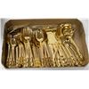 Image 1 : GOLD PLATED FLATWARE AND SERVING UNTENSIL SET