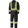Image 1 : NEW PIONEER BLACK HIGH VIS WINTER COVERALLS, XL