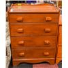 Image 1 : VILAS MAPLE 4 DRAWER TALL BOY DRESSER