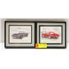 Image 1 : PAIR OF VINTAGE CAR PICTURES