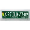 Image 1 : PAIR OF 1971 ALBERTA LICENSE PLATES