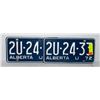 Image 1 : PAIR OF 1972  ALBERTA LICENSE PLATES