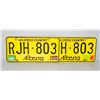 Image 1 : PAIR OF ALBERTA MATCHING CAUTION LICENSE PLATES