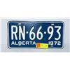 Image 1 : VINTAGE ALBERTA LICENSE PLATE 1972