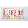 Image 1 : VINTAGE ALBERTA LICENSE PLATE 1965