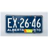 Image 1 : VINTAGE ALBERTA LICENSE PLATE 1970