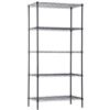 Image 1 : NEW REPACKED 5 TIER WIRE STORAGE SHELF, BLACK