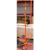 Image 1 : ROUND ORANGE METAL 72" TALL DISPLAY STAND